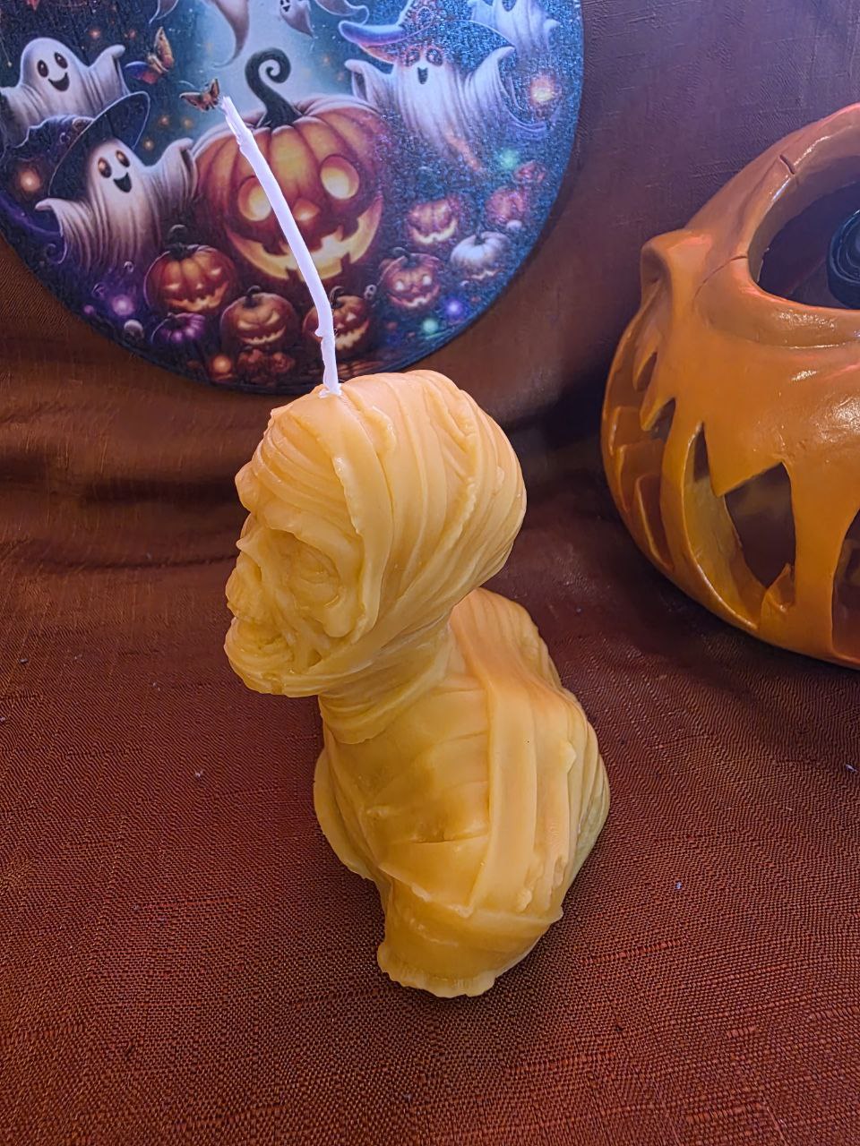 Egyptian Mummy - Halloween - pure beeswax candle