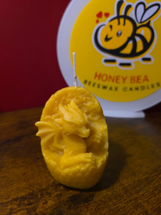 Dragon Egg - natural beeswax candle
