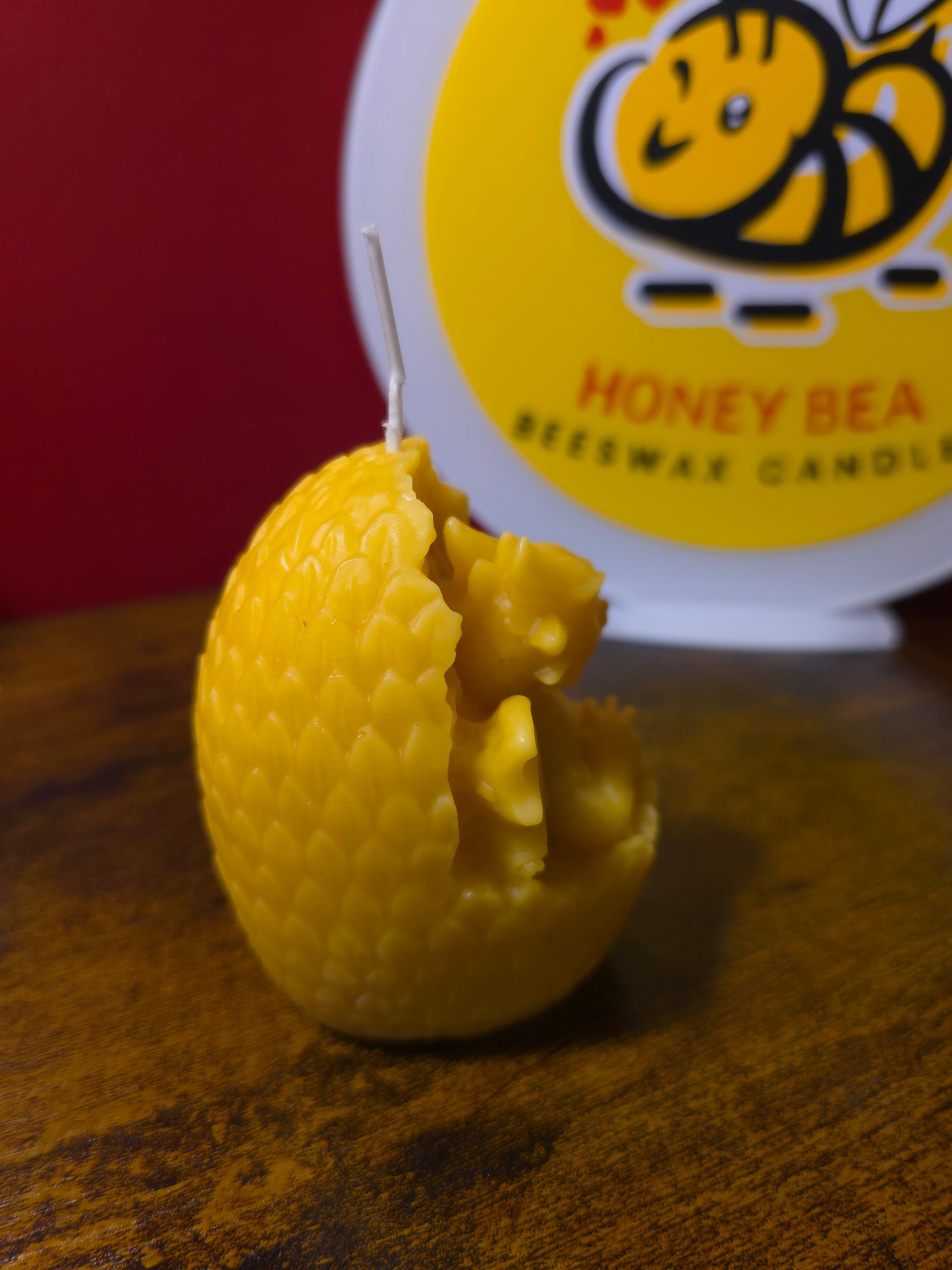 Dragon Egg - natural beeswax candle