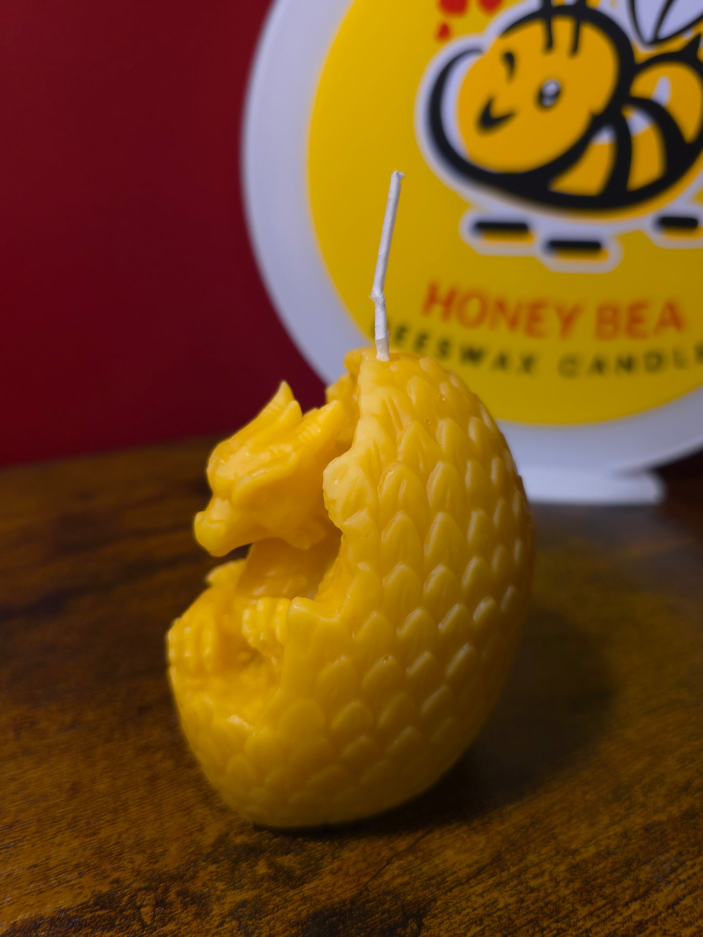 Dragon Egg - natural beeswax candle