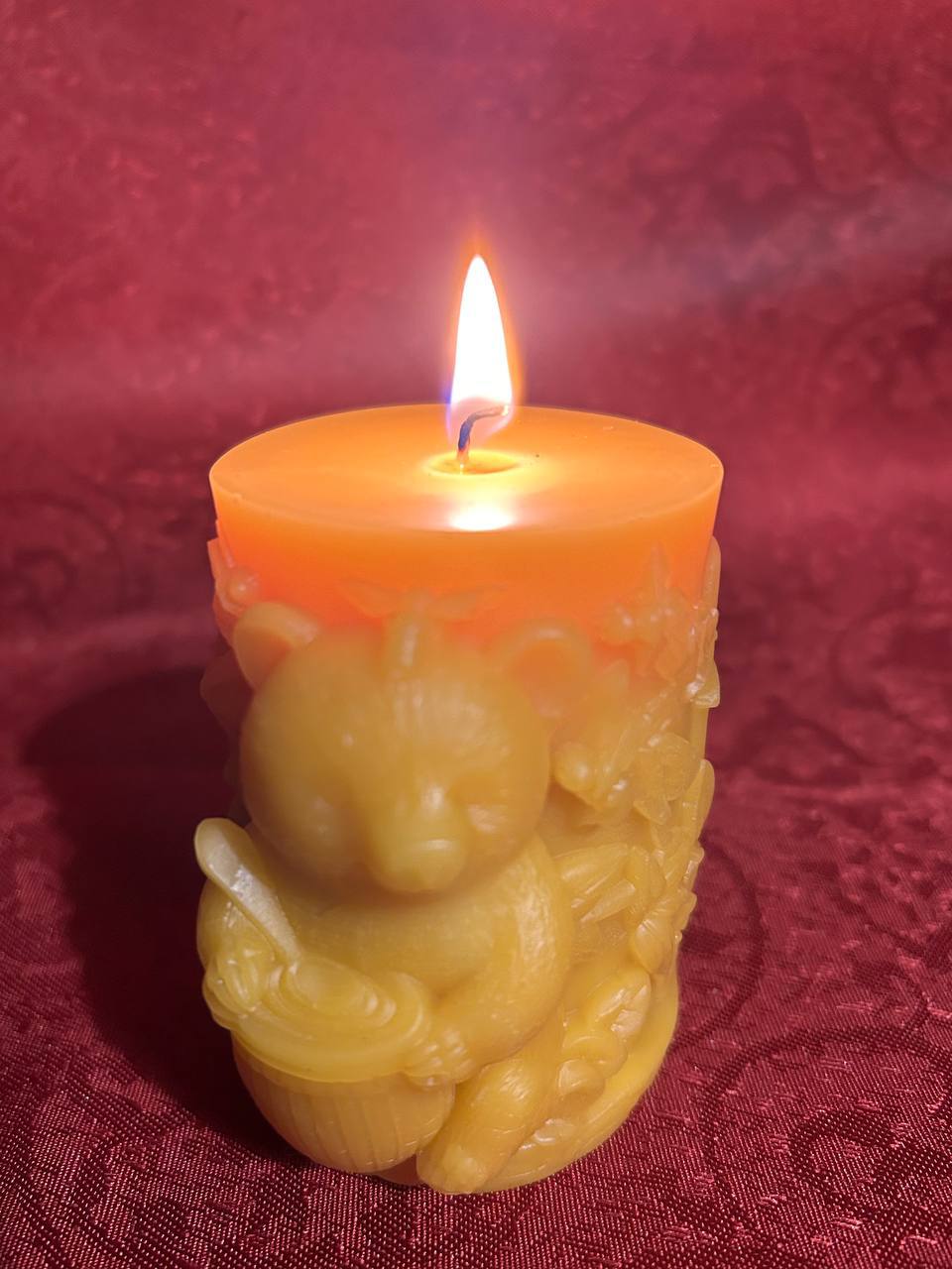 Świeca woskowa Honey Bear 100% z czystego wosku pszczelego