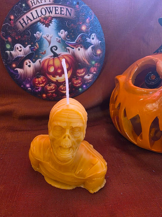 Egyptian Mummy - Halloween - pure beeswax candle