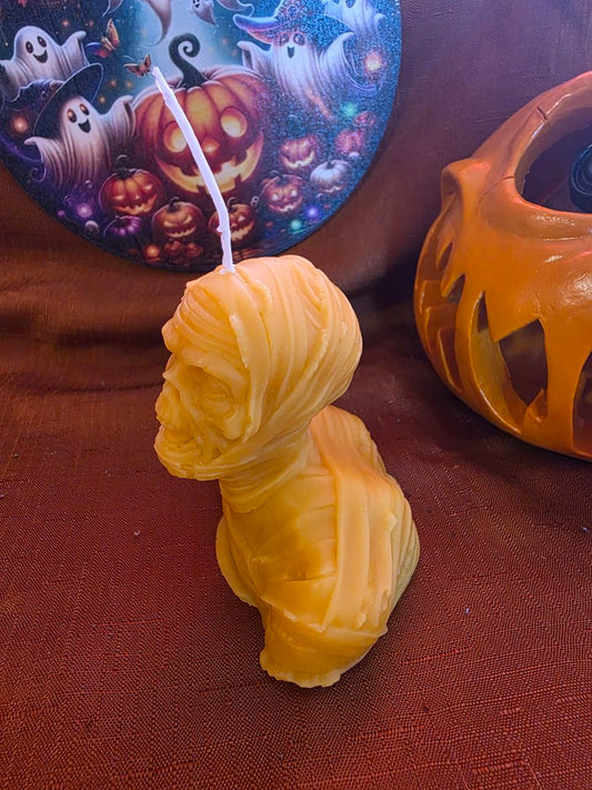 Egyptian Mummy - Halloween - pure beeswax candle